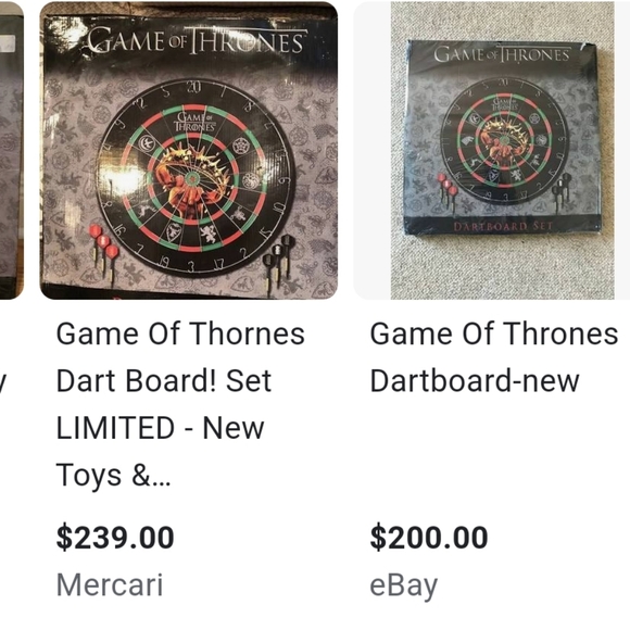 Extremely Rare Game of Thrones Dart Board Set NWT Unopened - Picture 3 of 3